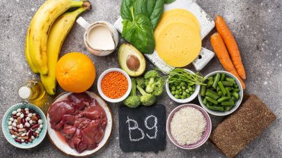 Healthy products, natural sources of vitamin B9